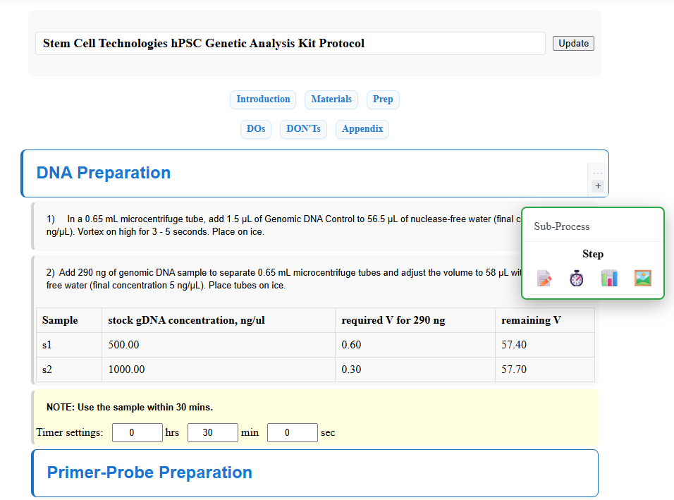 process element popup-menu
